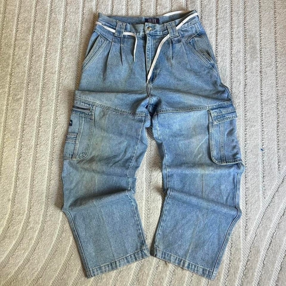 VTG y2k Tuff blue denim carpenter jeans Size 32" punk skater streetwear